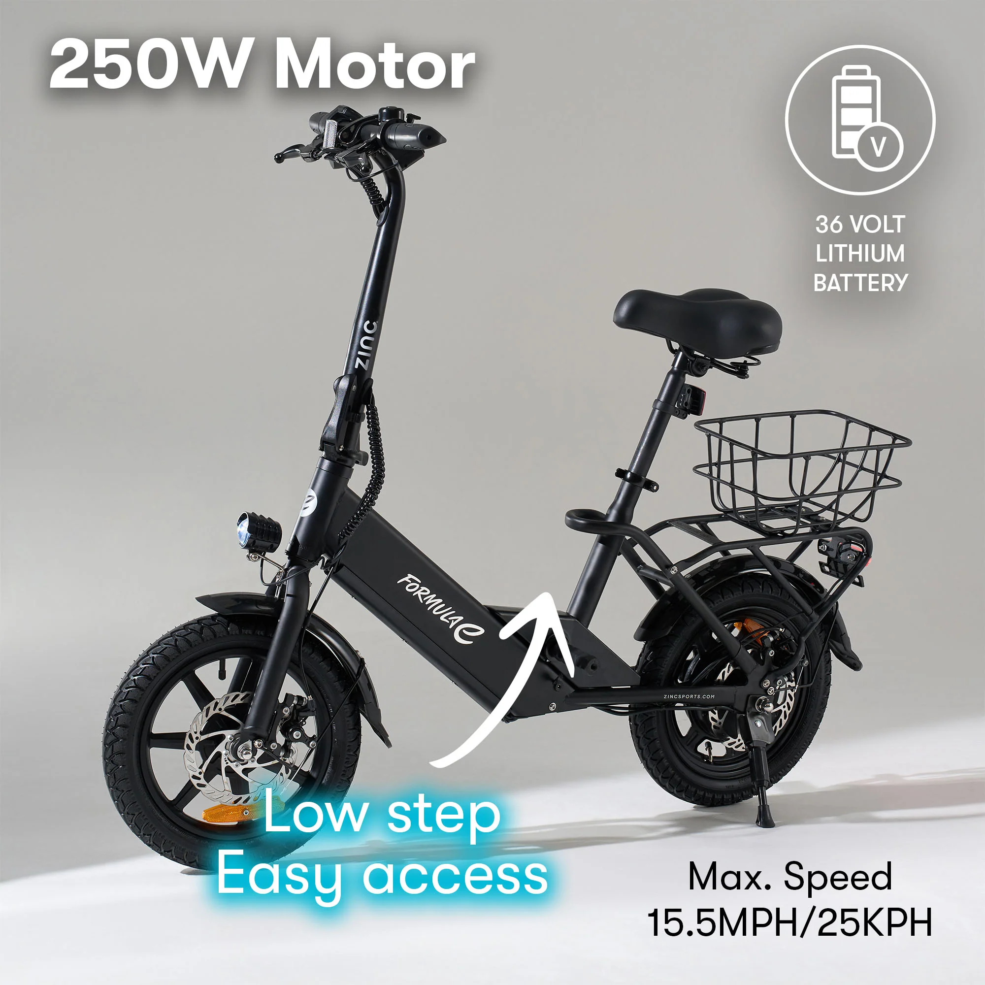 Zinc Formula E Venture Electric Seated Scooter - Image 2