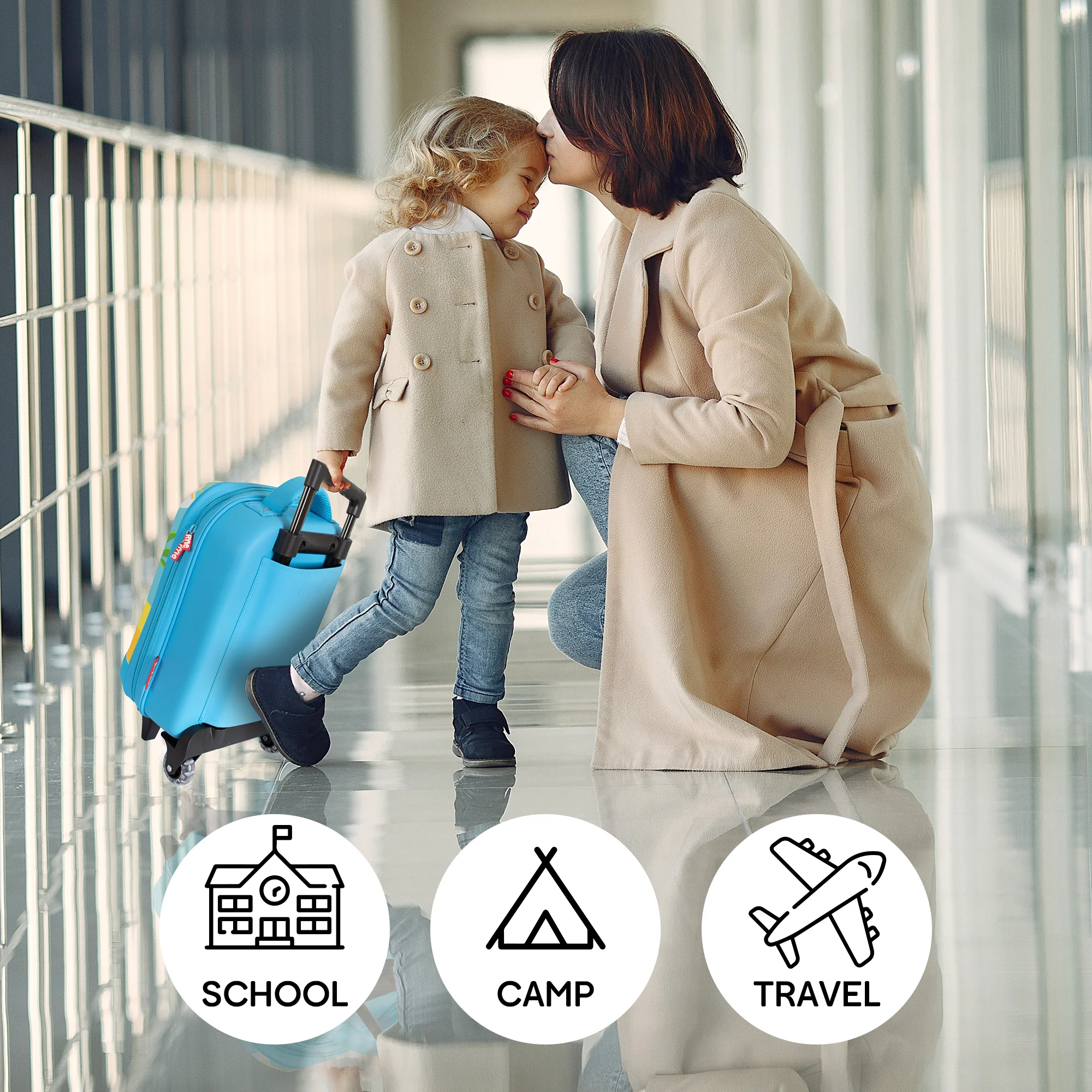 Flyte 2 Wheel 3D Hardtop Cabin Suitcase - Dinosaur - Image 13