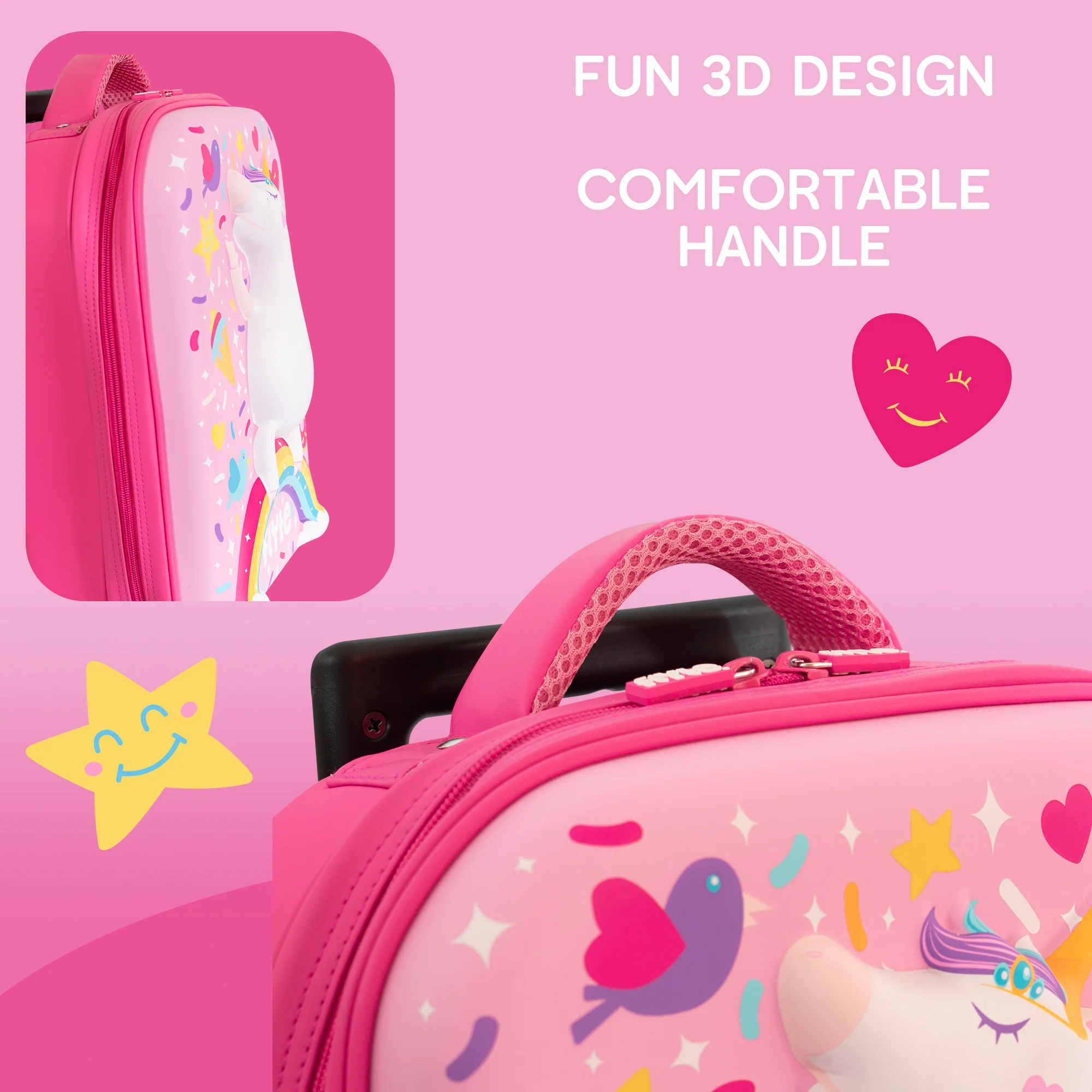 Flyte 2 Wheel 3D Hardtop Cabin Suitcase - Unicorn - Image 10