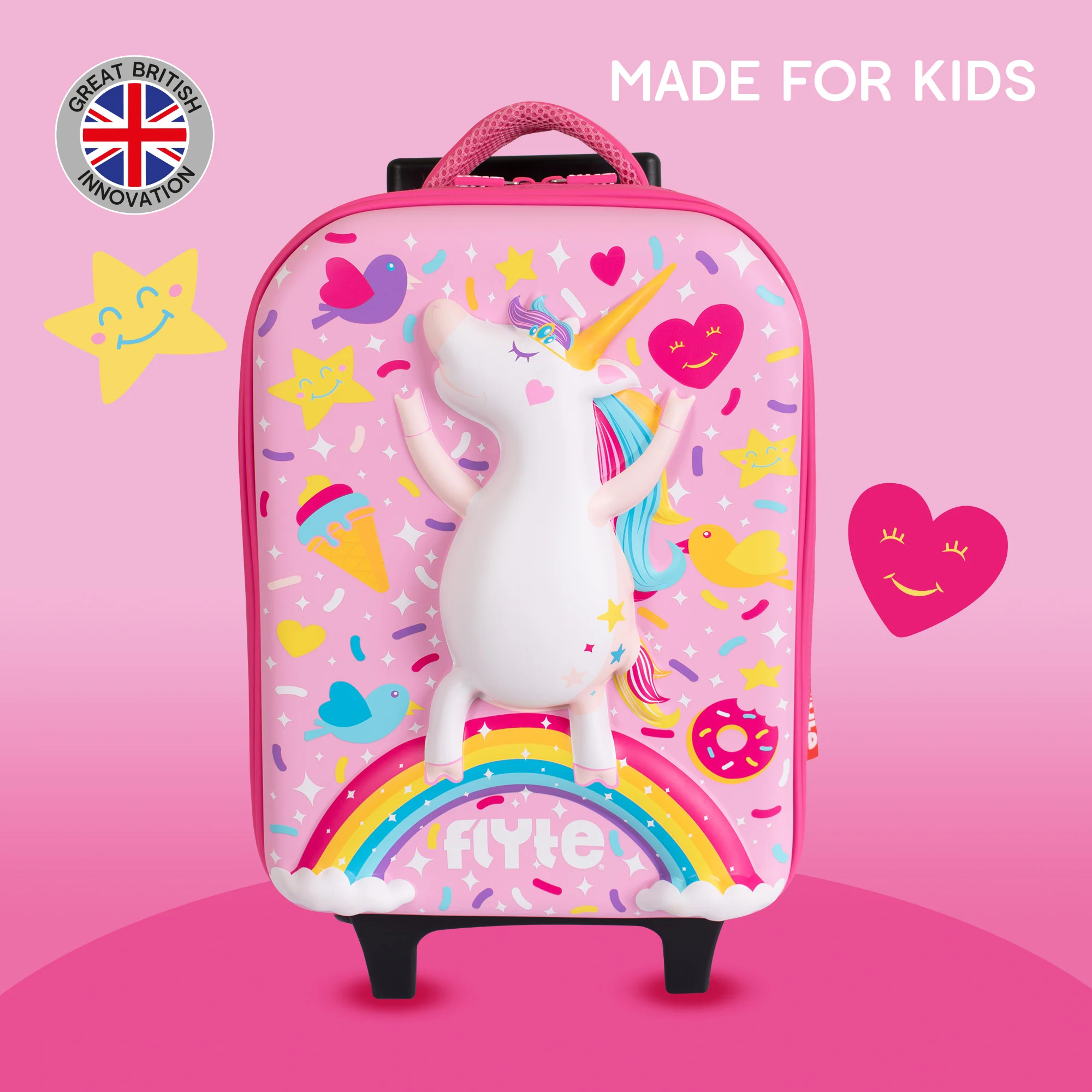 Flyte 2 Wheel 3D Hardtop Cabin Suitcase - Unicorn - Image 2