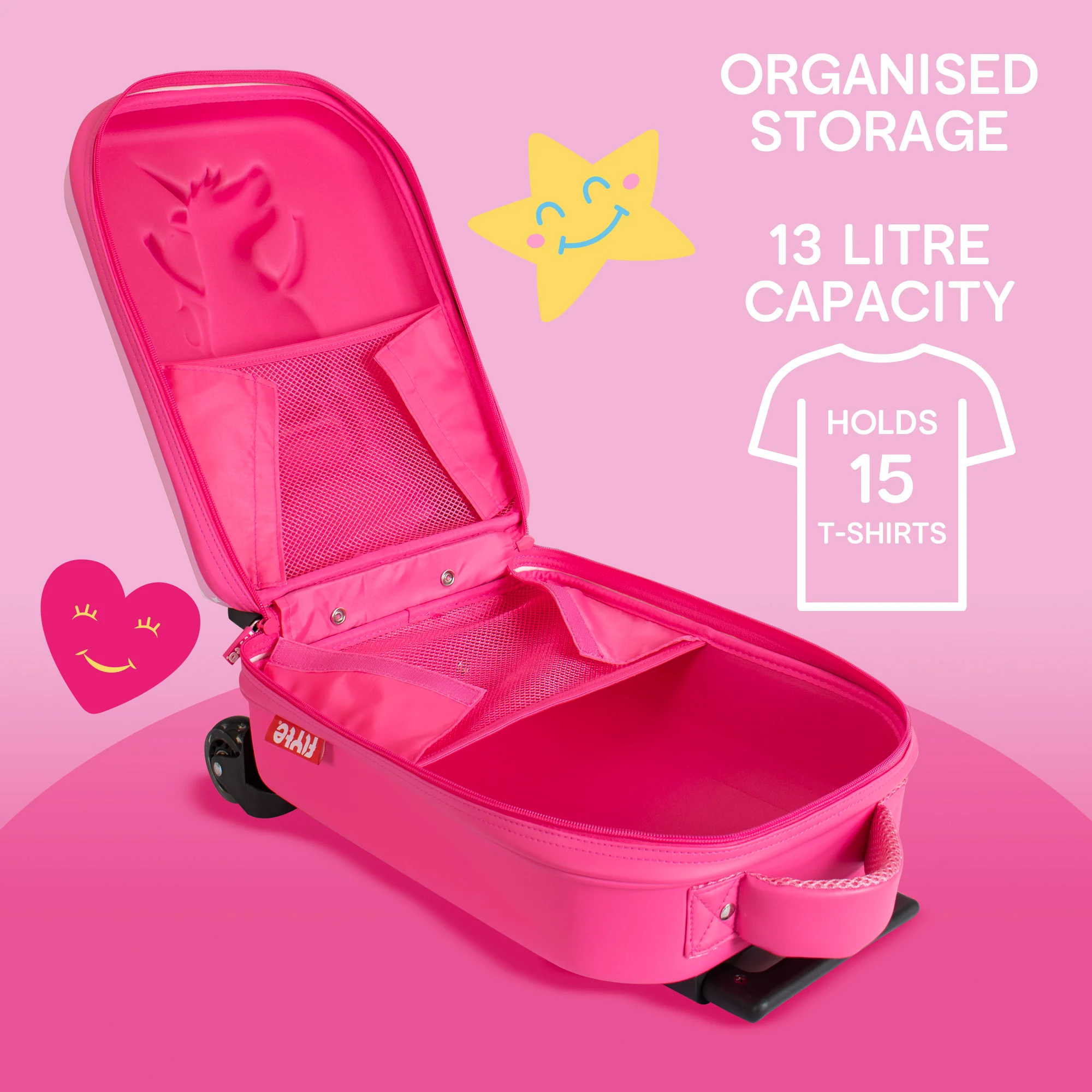Flyte 2 Wheel 3D Hardtop Cabin Suitcase - Unicorn - Image 9