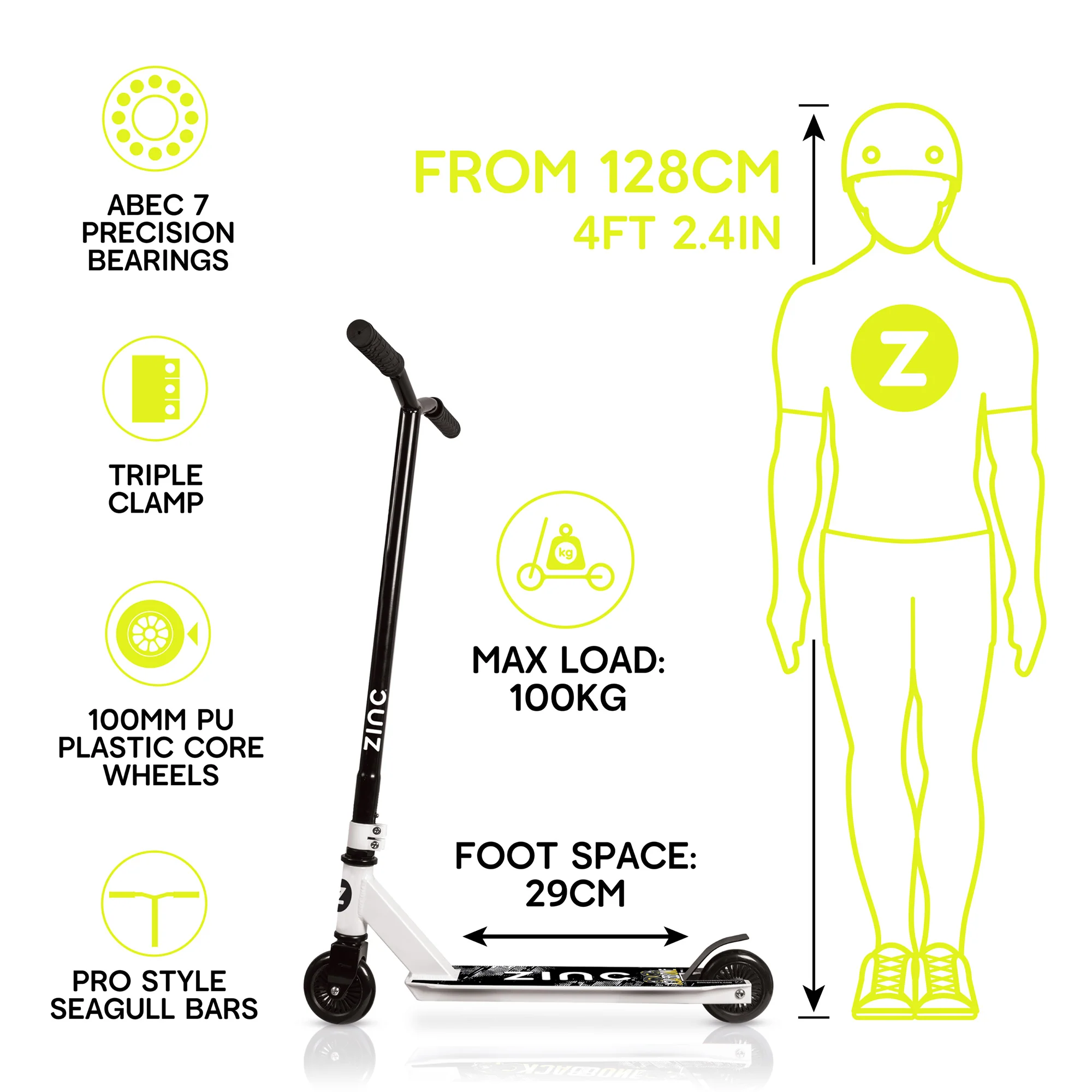 Zinc Backbone Stunt Scooter - Image 7