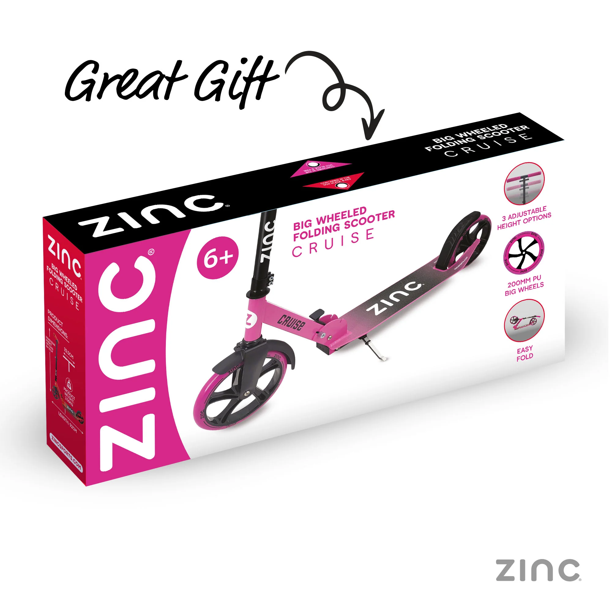 Zinc Cruise Big Wheel Folding Scooter - Image 12