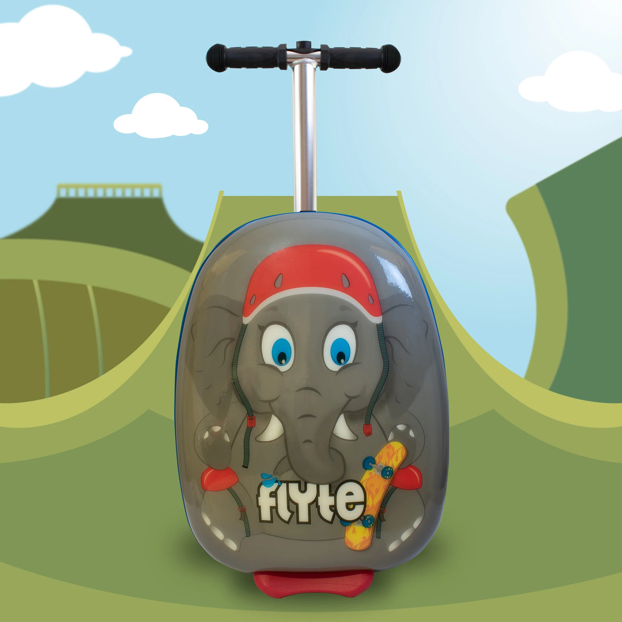Flyte Midi 18 Inch Eddie the Elephant Scooter Suitcase - Image 4