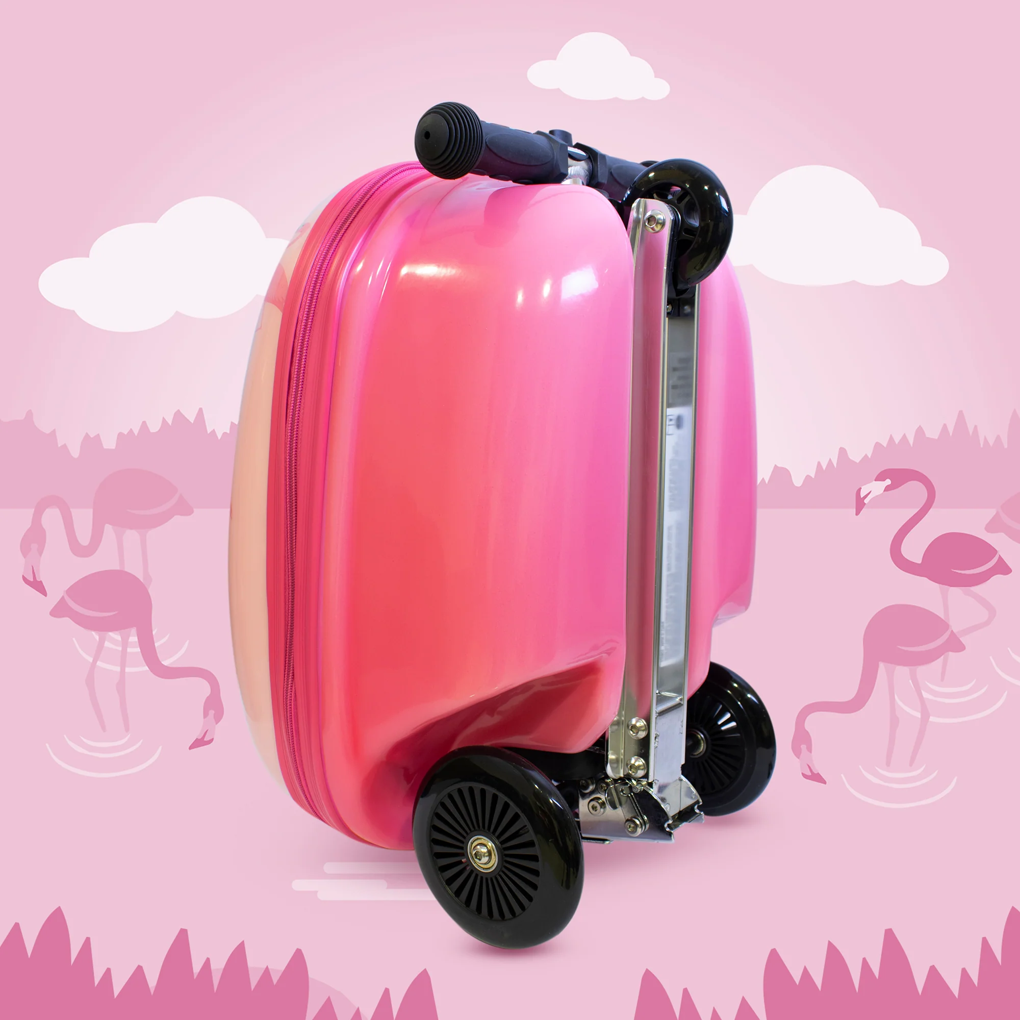 Flyte Midi 18 Inch Fifi the Flamingo Scooter Suitcase - Image 10