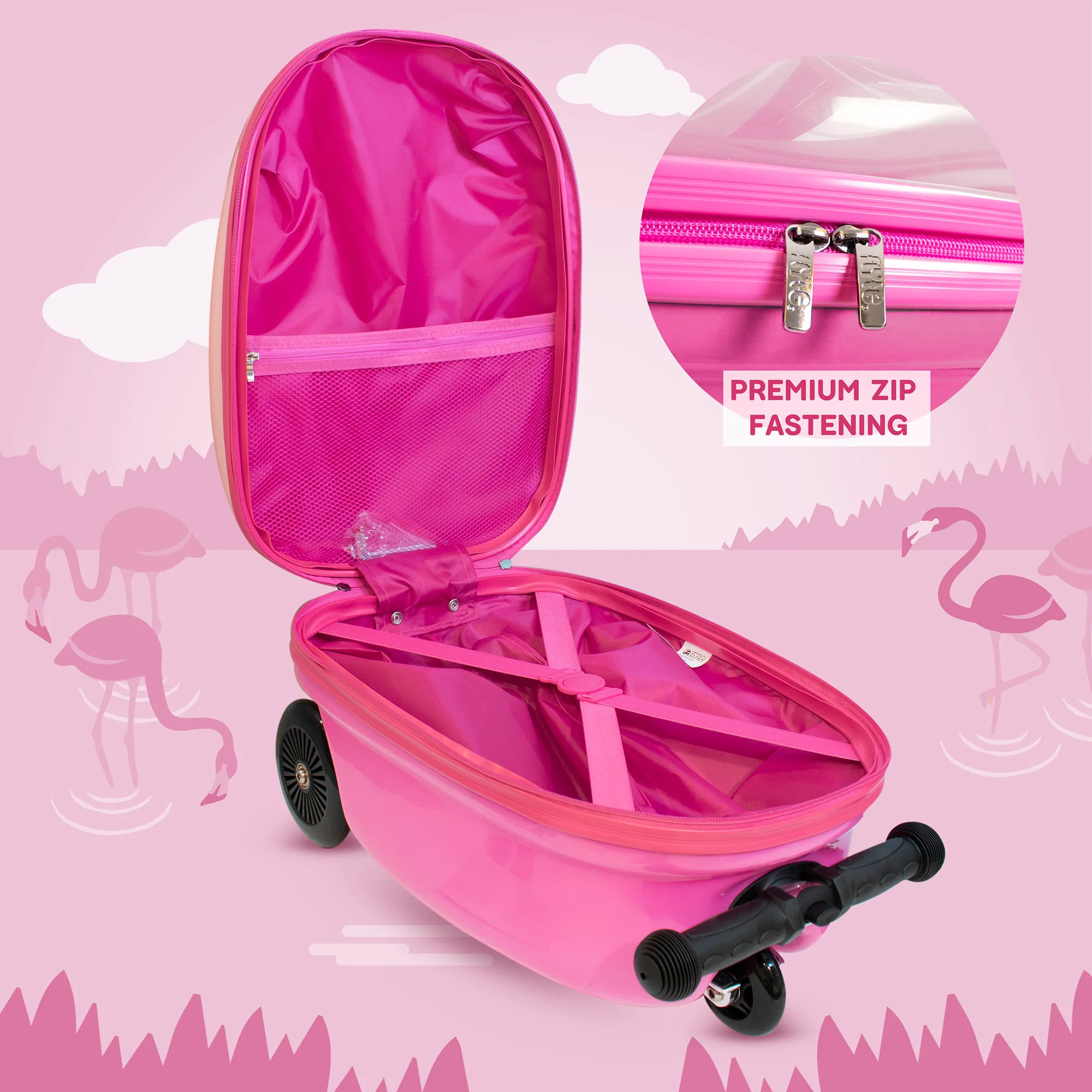 Flyte Midi 18 Inch Fifi the Flamingo Scooter Suitcase - Image 3