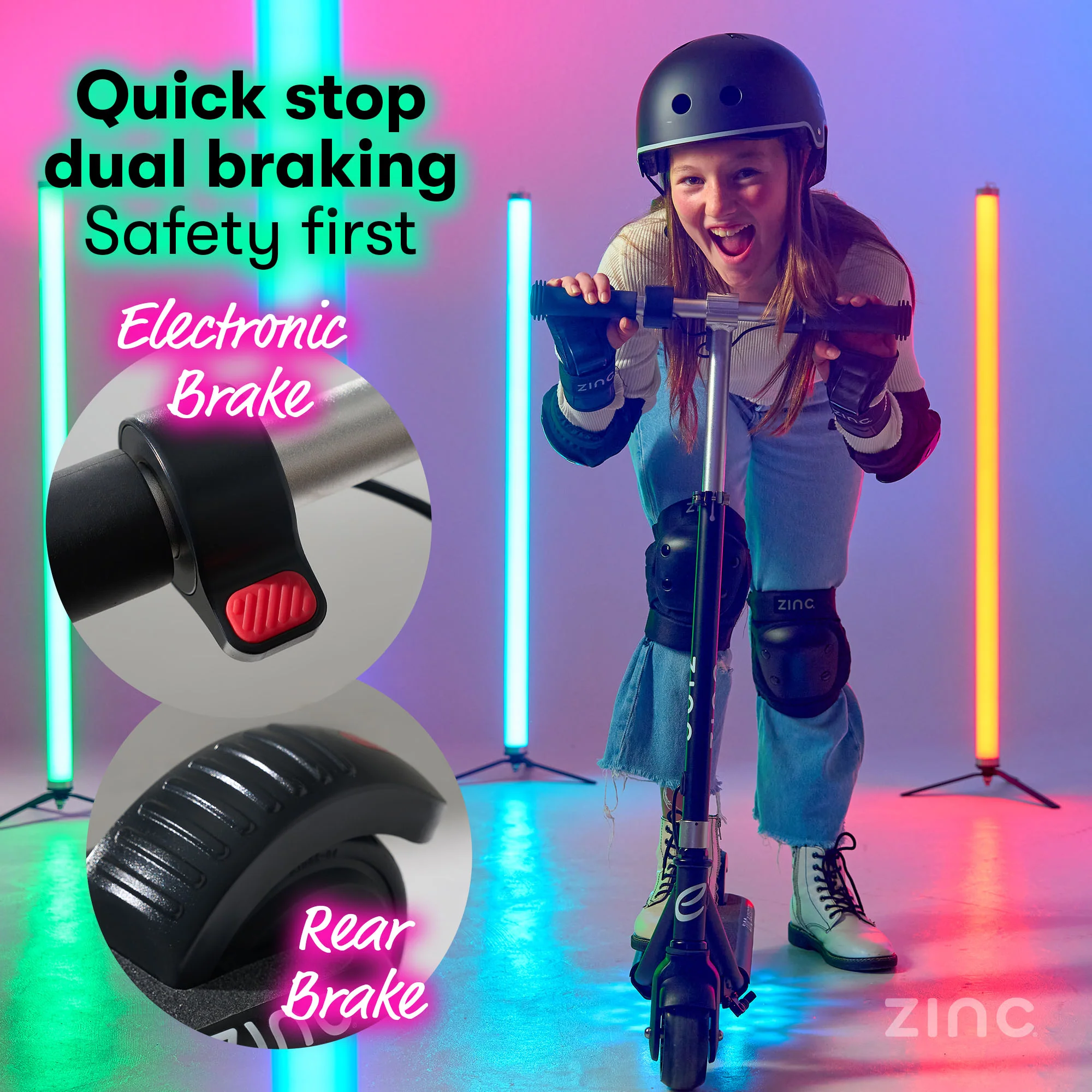 Zinc Formula E Scout Kids Electric Scooter - Image 7