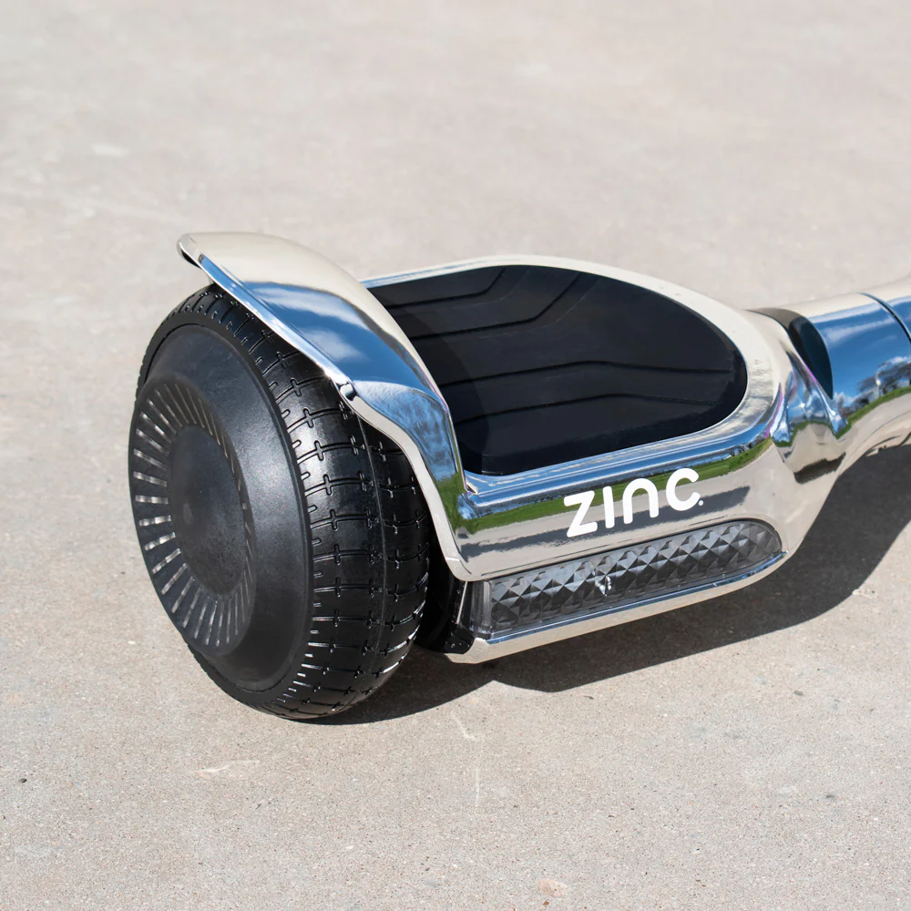 Zinc Megastar Self Balancing Chrome Hoverboard with bluetooth speaker, multi coloured LED lights and 6.3 Inch wheels - Image 12