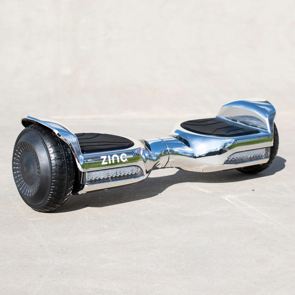 Zinc Megastar Self Balancing Chrome Hoverboard with bluetooth speaker, multi coloured LED lights and 6.3 Inch wheels - Image 13