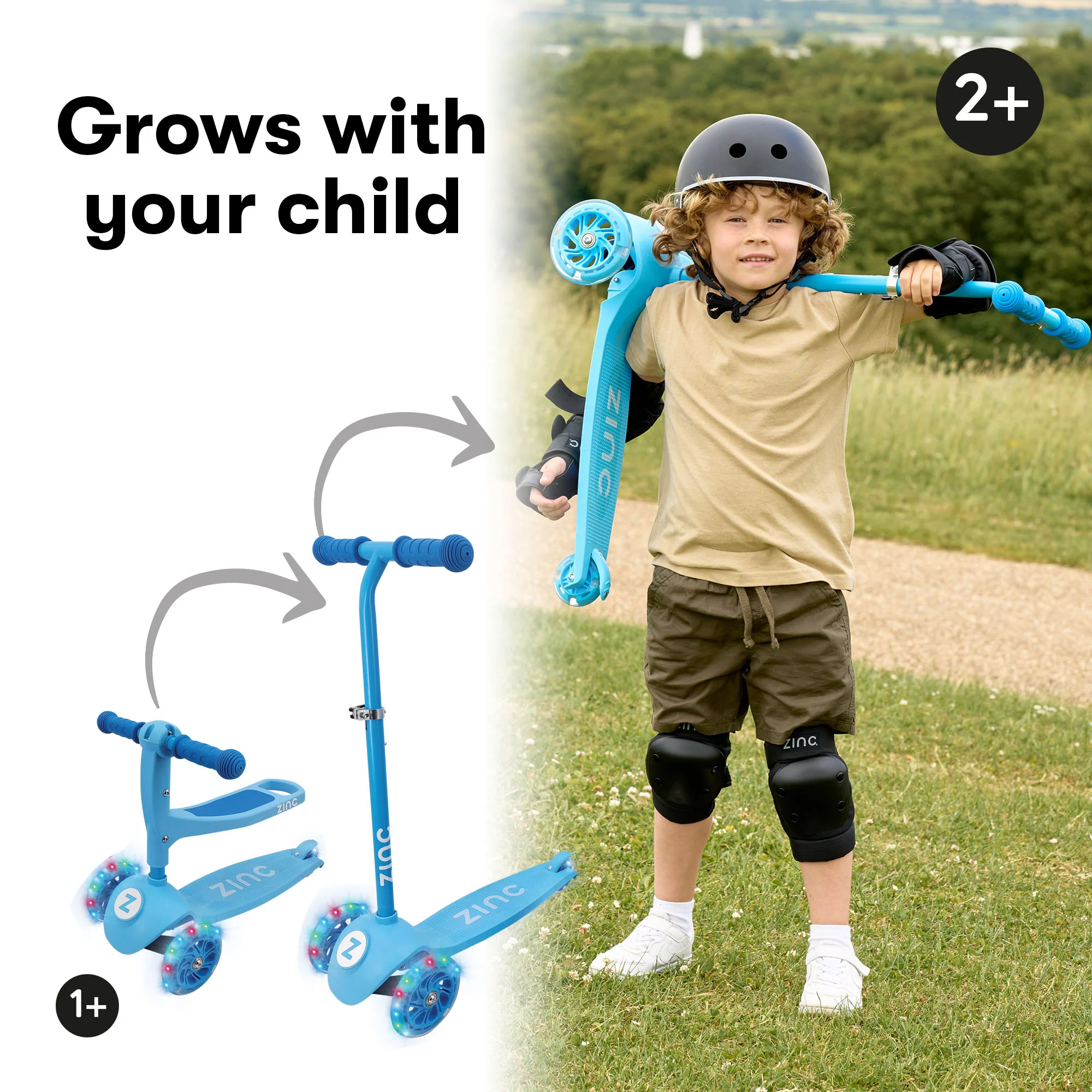 Zinc My First 3-in-1 Kids 3 Wheel Scooter Ride On - Image 15