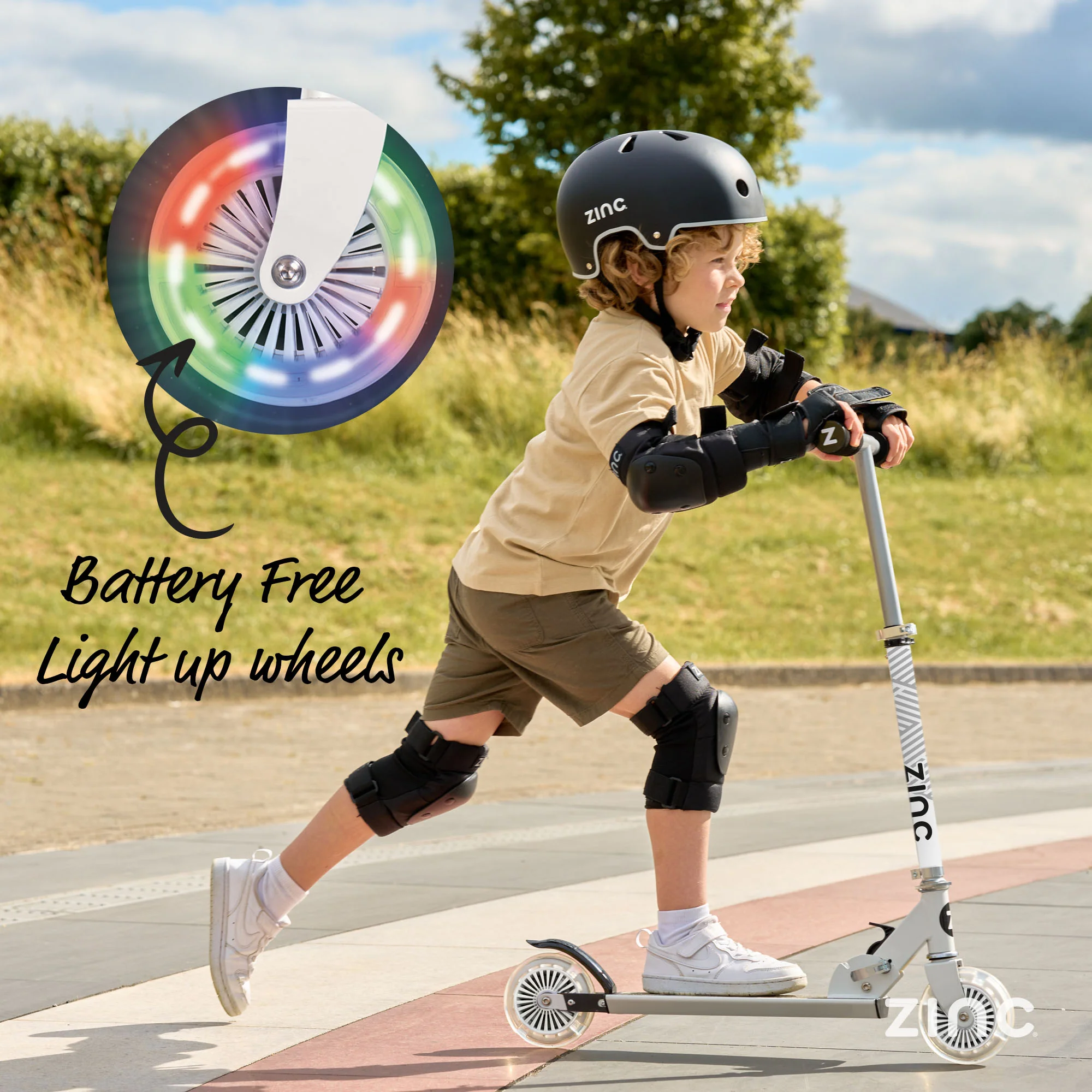 Zinc Rider Folding Scooter with Light Up Wheels - Image 9