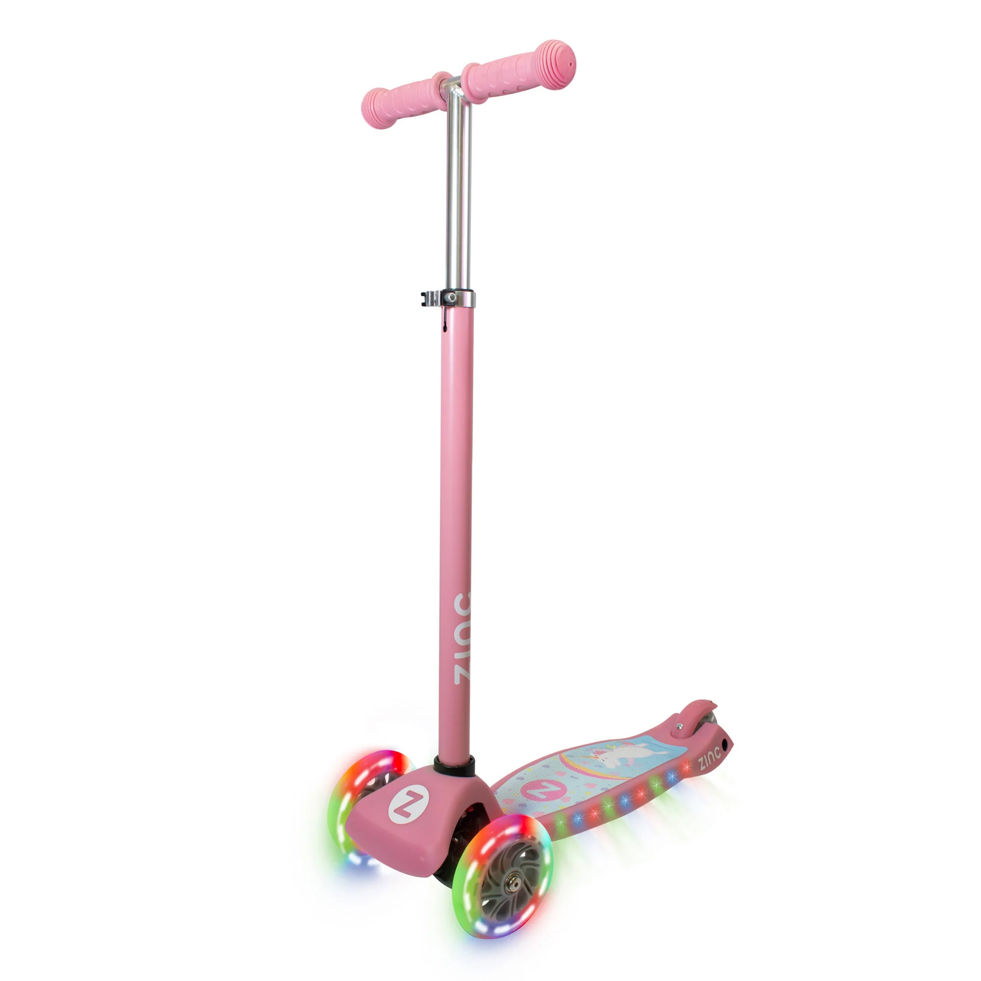 Zinc Superstar Non Folding Scooter with Light Up Deck and Light Up Wheels