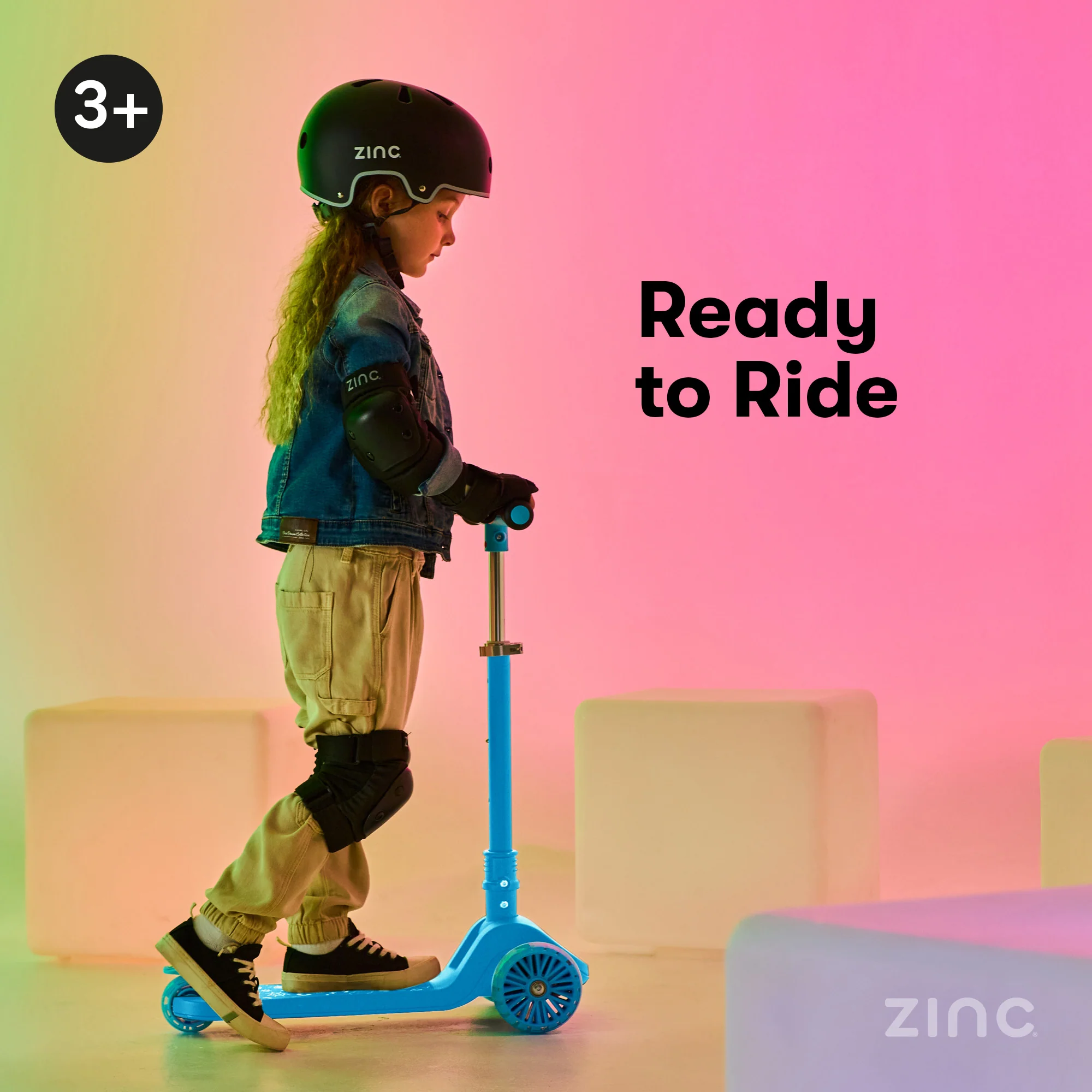 Zinc Three Wheeled Folding T-Motion Shine Scooter - Image 29