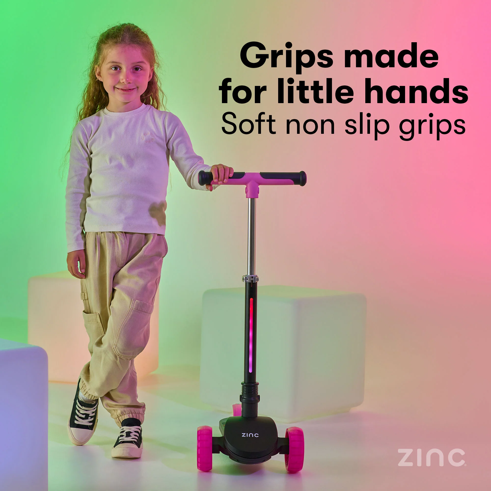 Zinc Three Wheeled Folding T-Motion Shine Scooter - Image 7