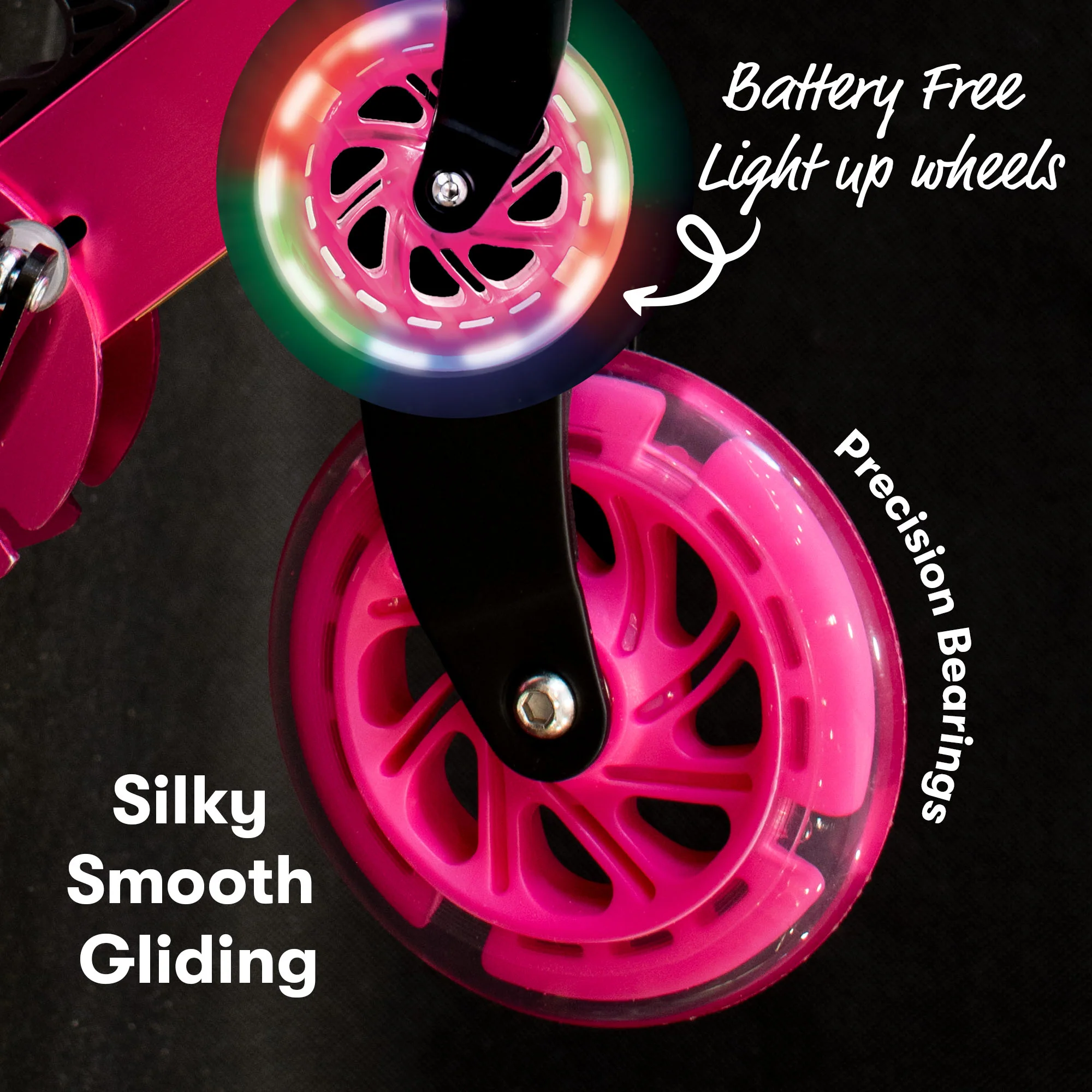 Zinc Two Wheeled Folding Light Up Identity Scooter - Image 16