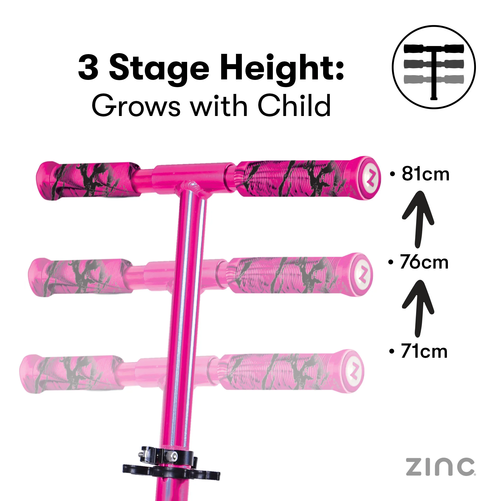 Zinc Two Wheeled Folding Light Up Identity Scooter - Image 19