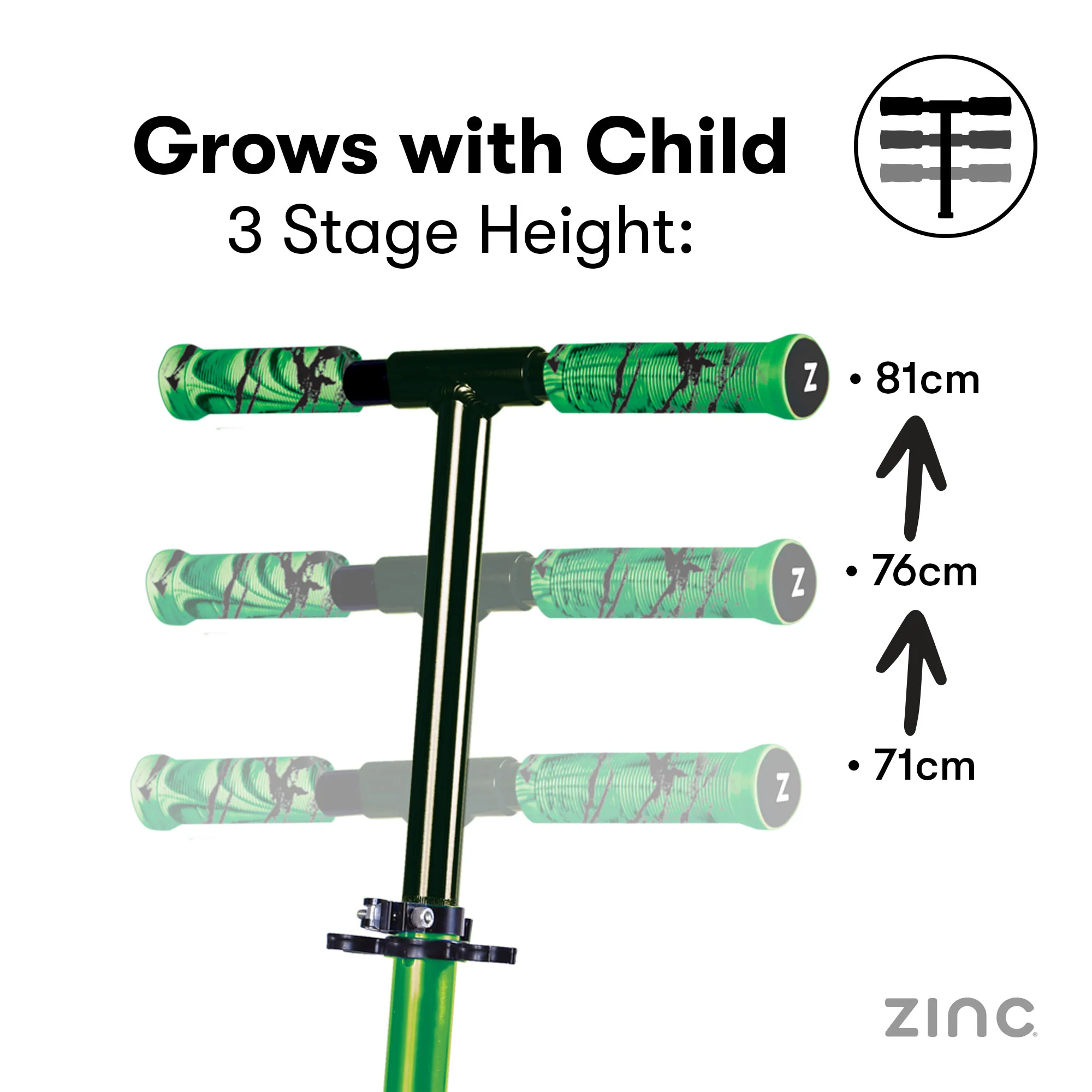 Zinc Two Wheeled Folding Light Up Identity Scooter - Image 4