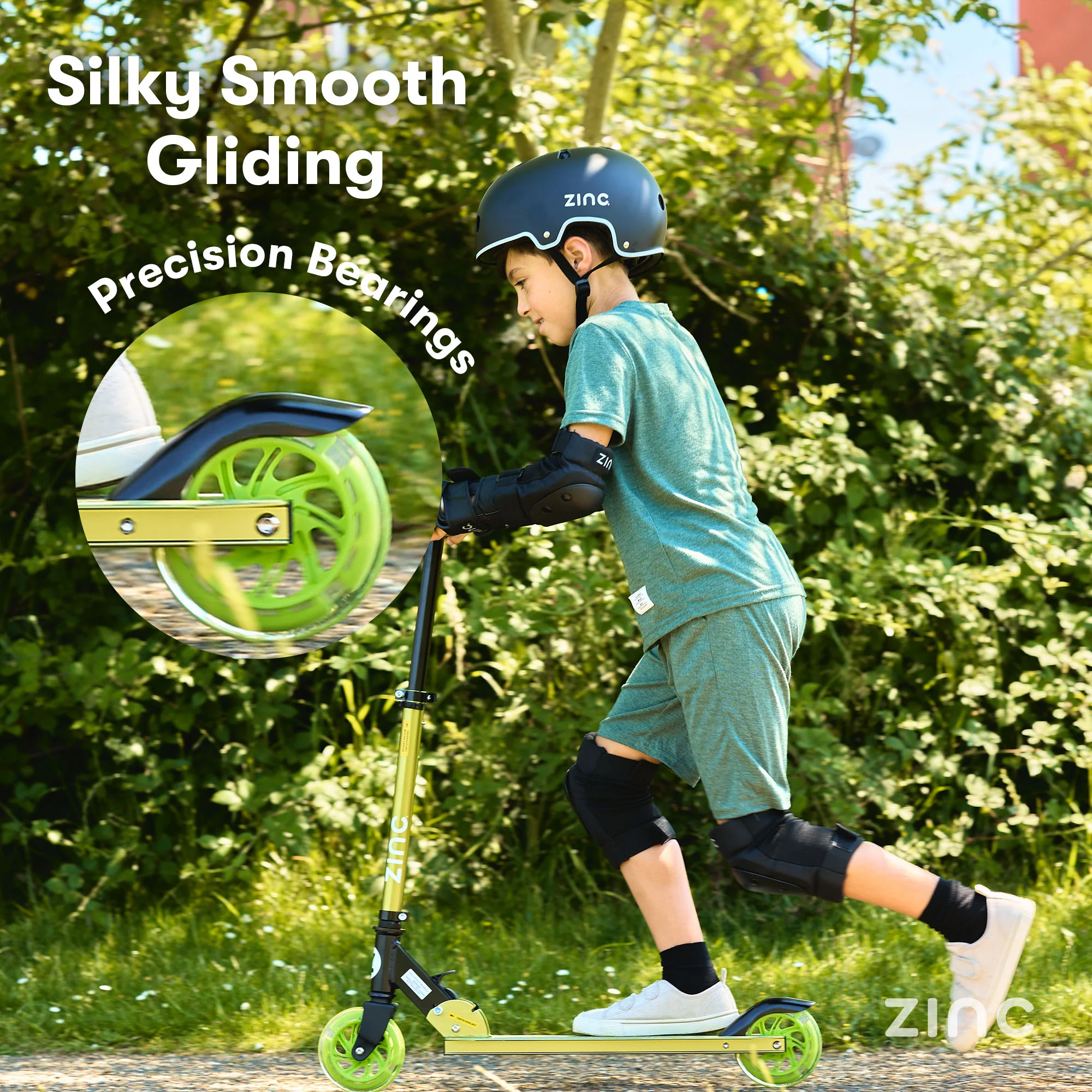 Zinc Two Wheeled Folding Light Up Identity Scooter - Image 6